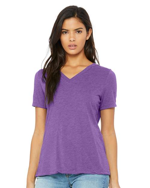 Women's Relaxed Triblend Short Sleeve V - Neck Tee - Valkyrie Made