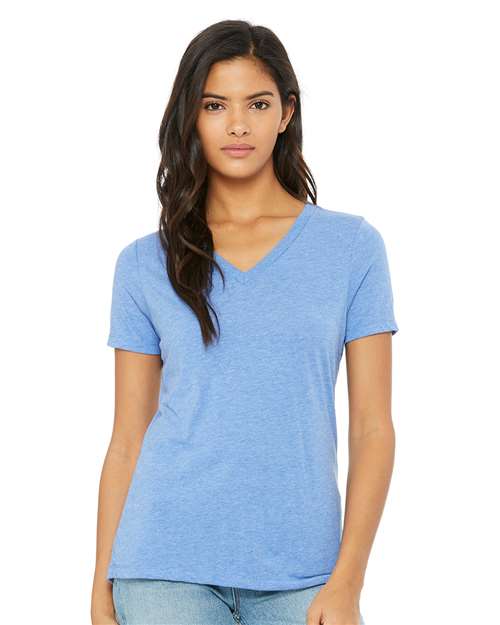 Women's Relaxed Triblend Short Sleeve V - Neck Tee - Valkyrie Made