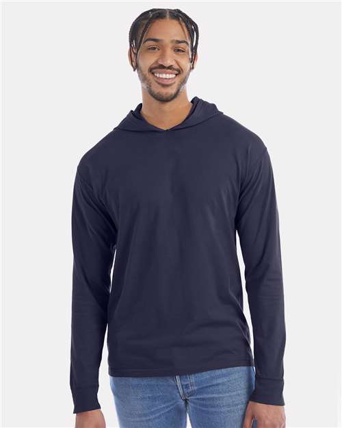 Garment - Dyed Jersey Hooded Long Sleeve T-Shirt - Valkyrie Made