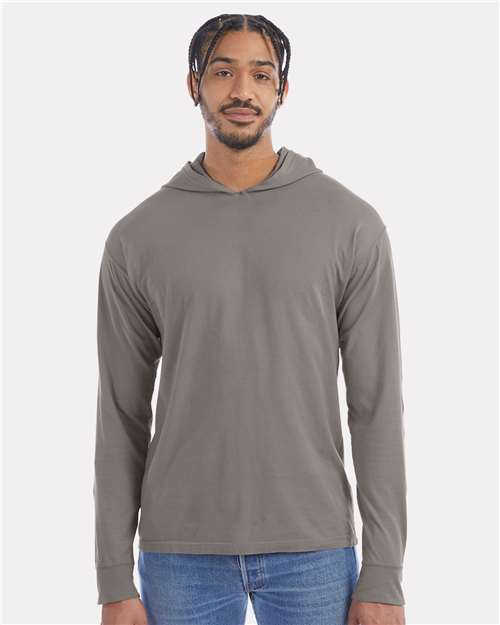 Garment - Dyed Jersey Hooded Long Sleeve T-Shirt - Valkyrie Made