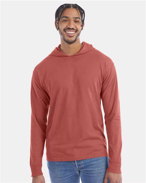 Garment - Dyed Jersey Hooded Long Sleeve T-Shirt - Valkyrie Made