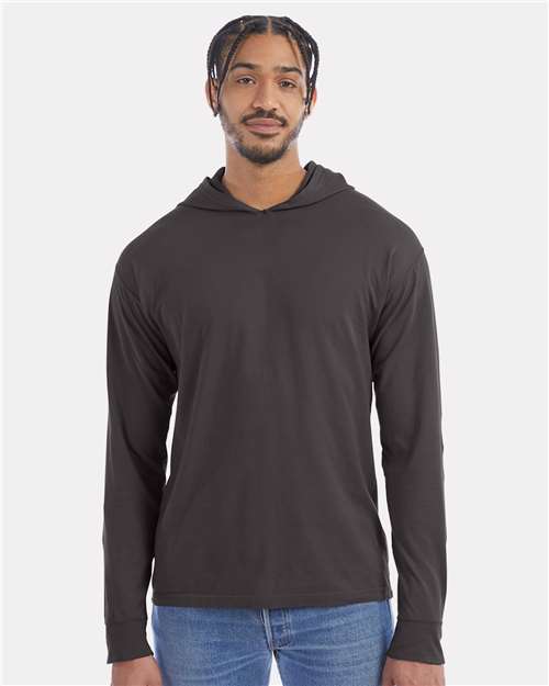 Garment - Dyed Jersey Hooded Long Sleeve T-Shirt - Valkyrie Made