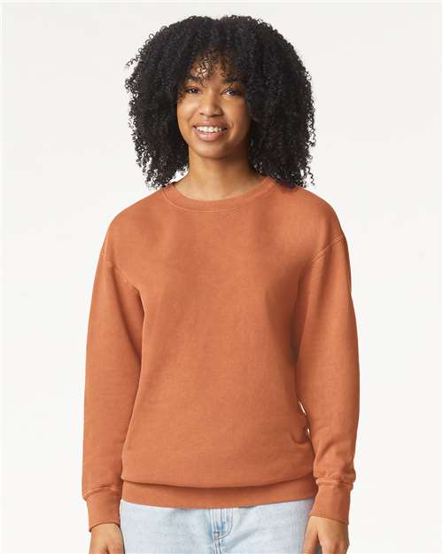 Garment-Dyed Lightweight Fleece Crewneck Sweatshirt