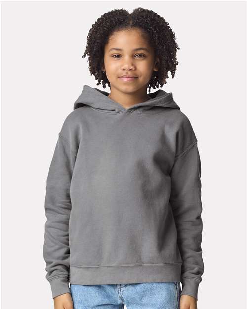 Garment-Dyed Youth Lightweight Fleece Hooded Sweatshirt