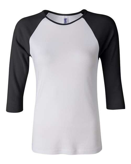 Women’s 1X1 Baby Rib Raglan Three-Quarter Sleeve Tee