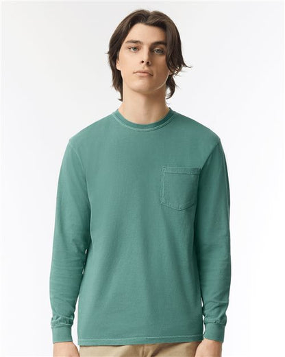 Garment-Dyed Heavyweight Long Sleeve Pocket T-Shirt