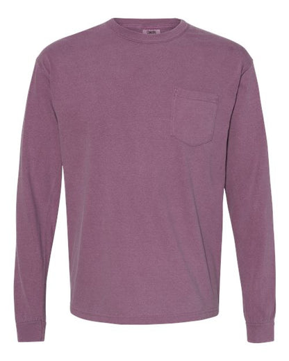 Garment-Dyed Heavyweight Long Sleeve Pocket T-Shirt