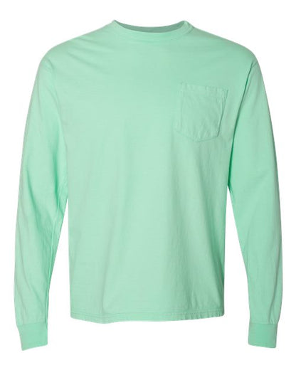 Garment-Dyed Heavyweight Long Sleeve Pocket T-Shirt