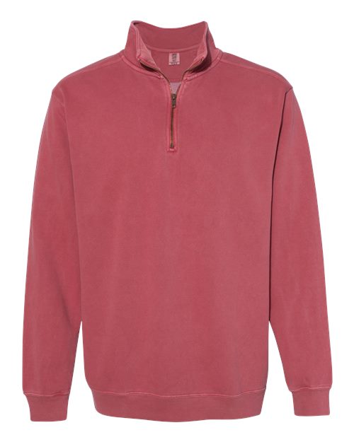 Garment-Dyed Quarter Zip Sweatshirt