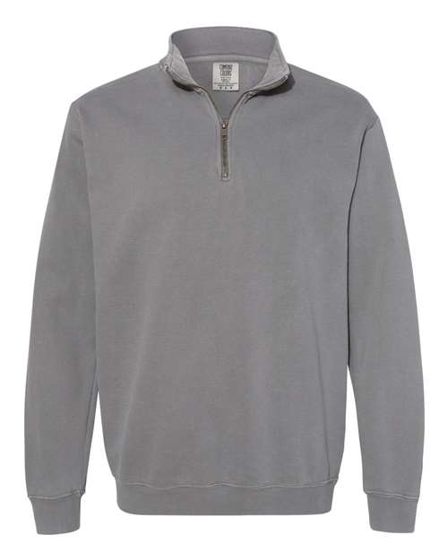 Garment-Dyed Quarter Zip Sweatshirt