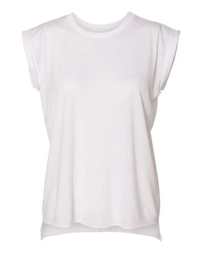 Women’s Flowy Rolled Cuffs Muscle Tee