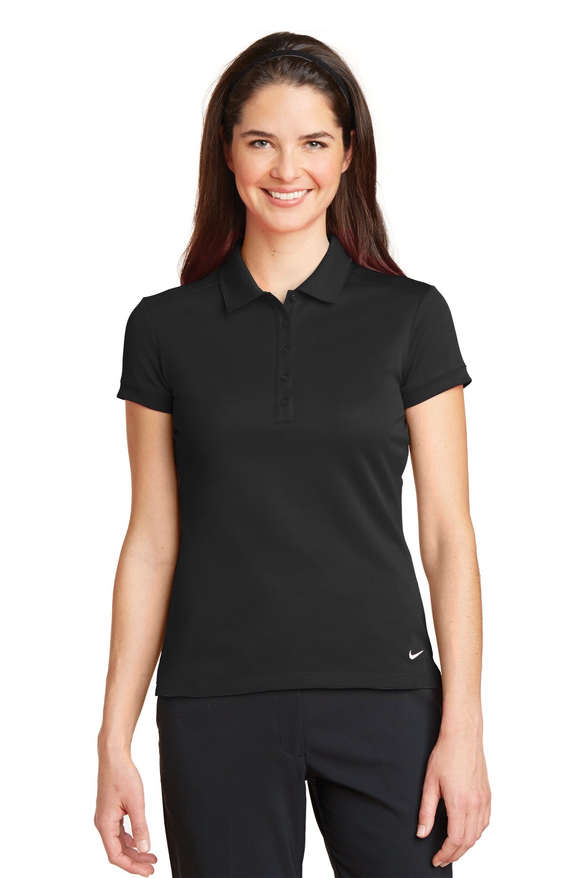 Nike Women's Dri-FIT Solid Icon Pique Modern Fit Polo.  746100