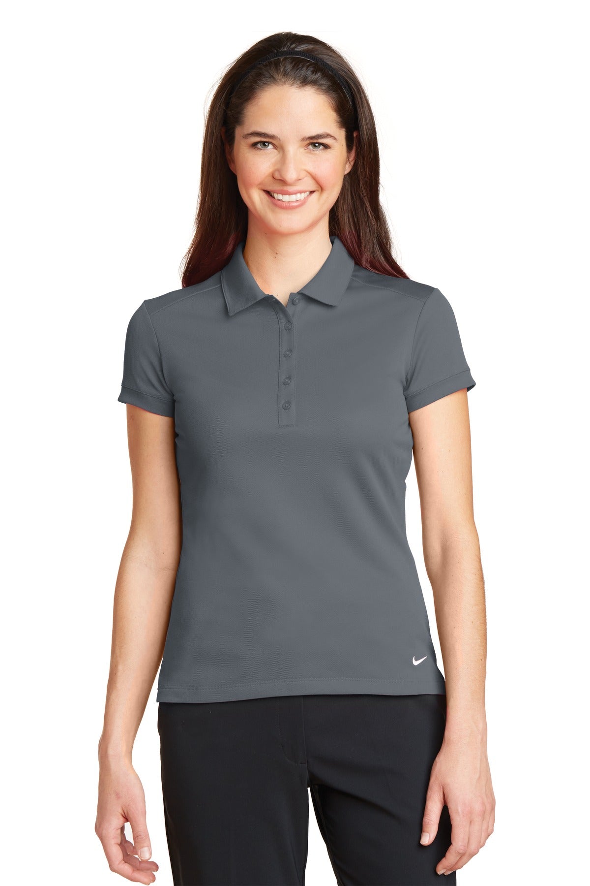 Nike Women's Dri-FIT Solid Icon Pique Modern Fit Polo.  746100