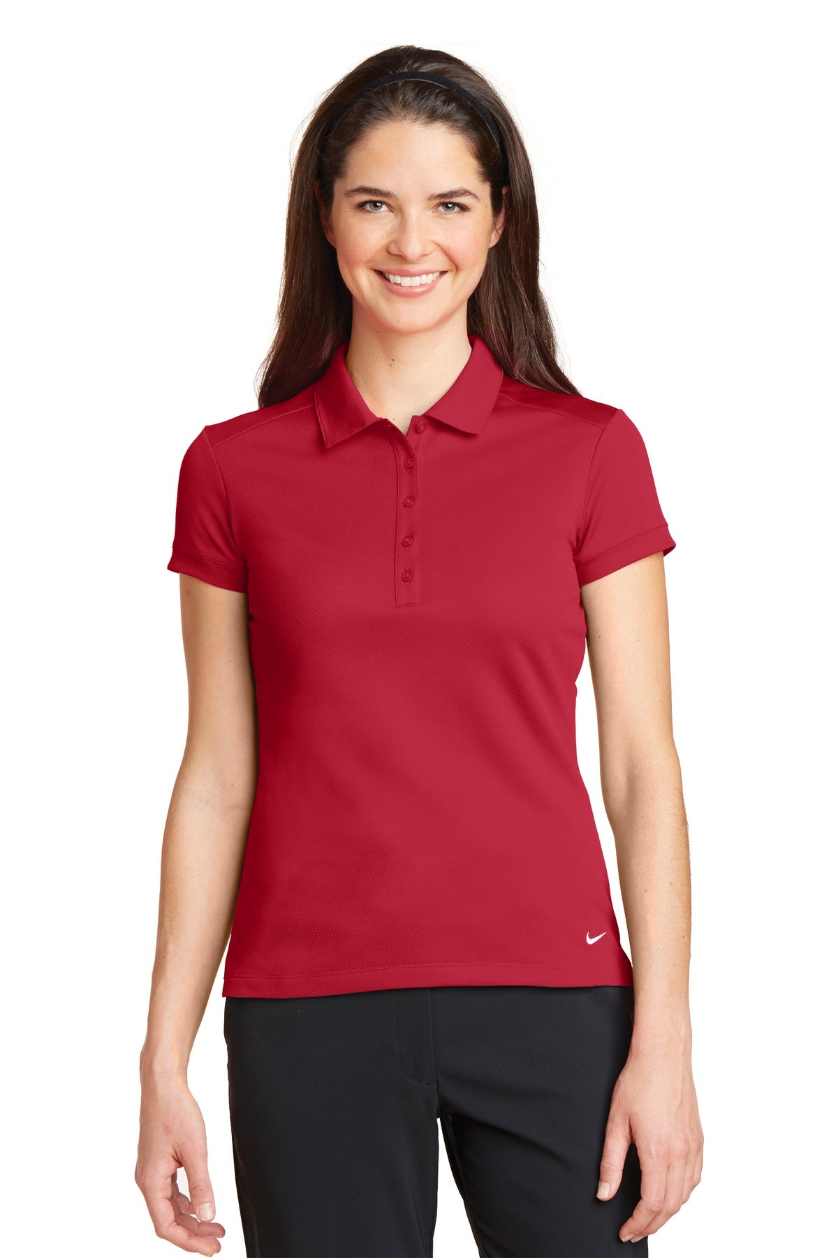 Nike Women's Dri-FIT Solid Icon Pique Modern Fit Polo.  746100