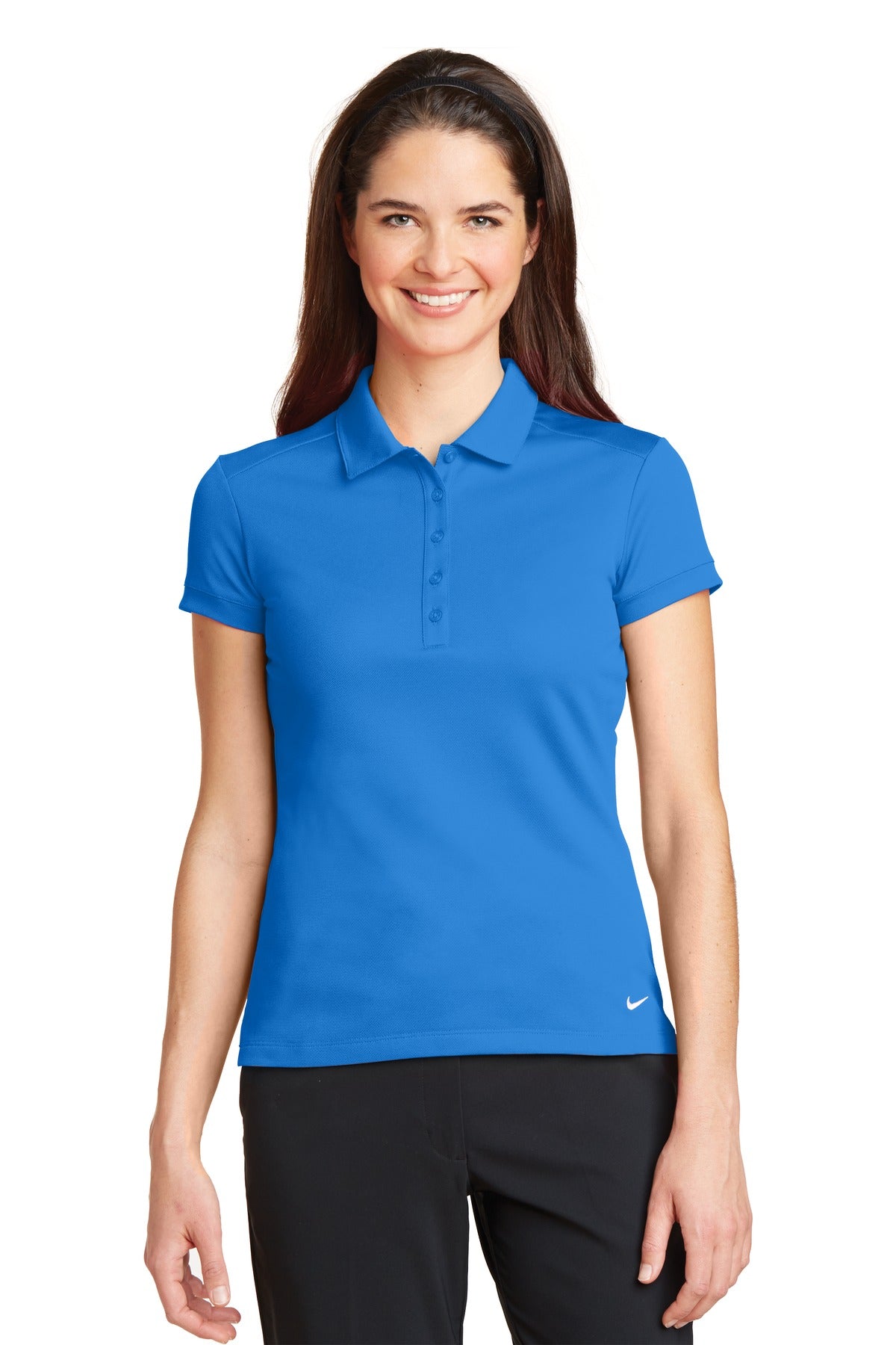 Nike Women's Dri-FIT Solid Icon Pique Modern Fit Polo.  746100