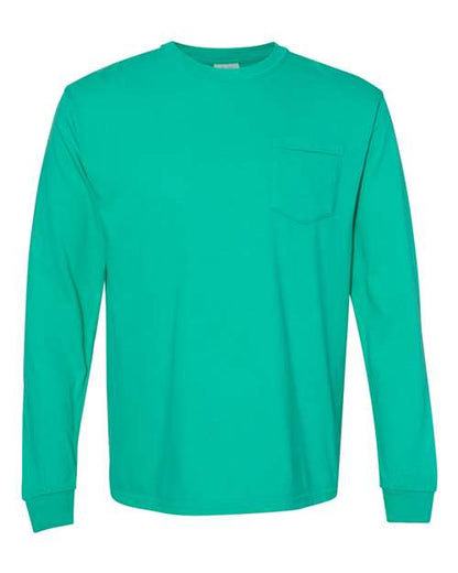 Garment-Dyed Heavyweight Long Sleeve Pocket T-Shirt