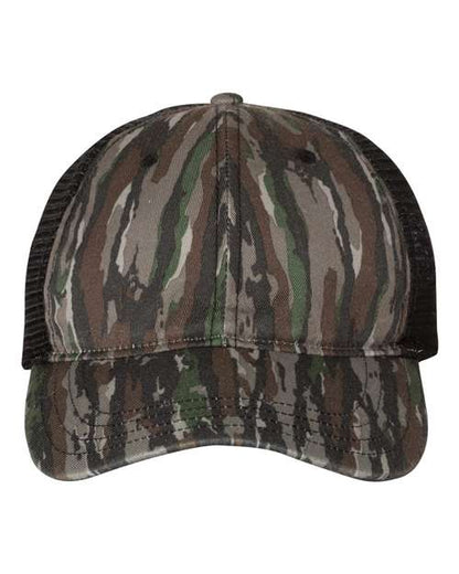 Garment Washed Printed Trucker Cap