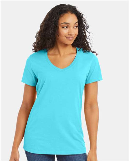 Garment-Dyed Women's V-Neck T-Shirt