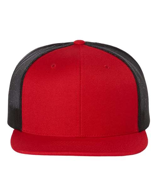 Wool Blend Flat Bill Trucker Cap