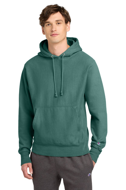 Champion  ®  Reverse Weave  ®  Garment-Dyed Hooded Sweatshirt. GDS101