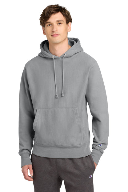 Champion  ®  Reverse Weave  ®  Garment-Dyed Hooded Sweatshirt. GDS101