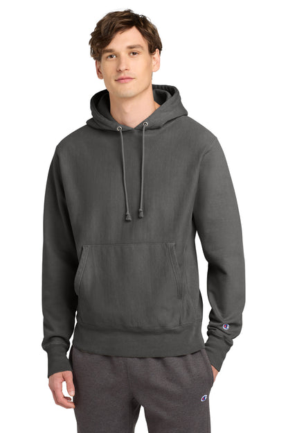 Champion  ®  Reverse Weave  ®  Garment-Dyed Hooded Sweatshirt. GDS101