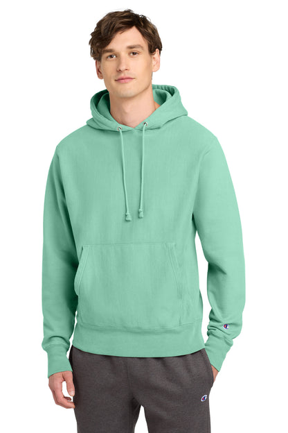 Champion  ®  Reverse Weave  ®  Garment-Dyed Hooded Sweatshirt. GDS101