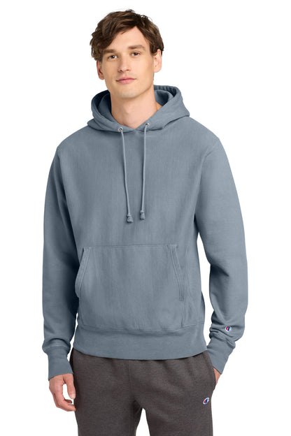 Champion  ®  Reverse Weave  ®  Garment-Dyed Hooded Sweatshirt. GDS101