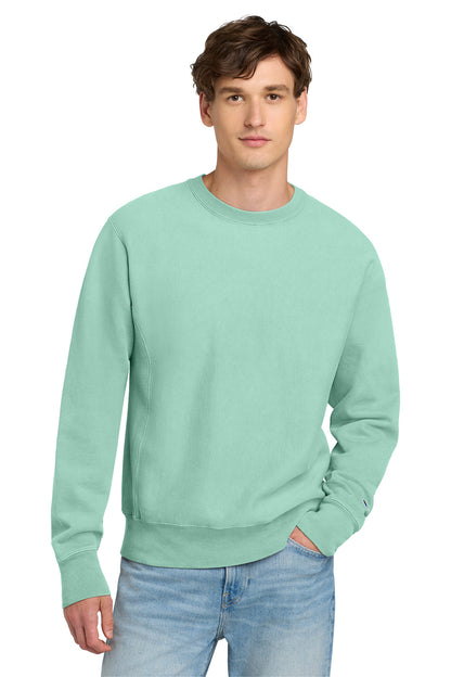 Champion  ®  Reverse Weave  ®  Garment-Dyed Crewneck Sweatshirt. GDS149