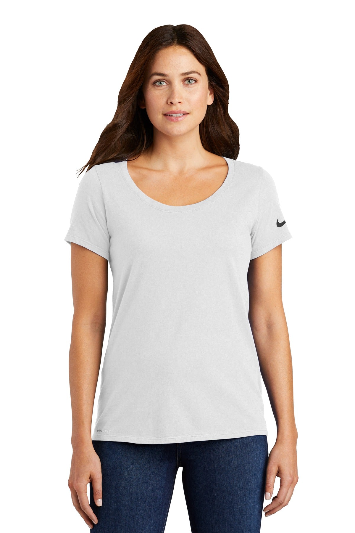 Nike Women's Dri-FIT Cotton/Poly Scoop Neck Tee. NKBQ5234