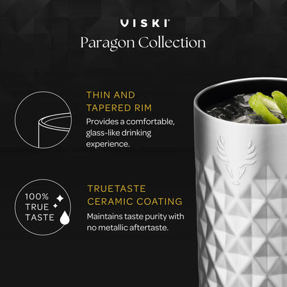 Viski© Paragon Stainless Steel High Ball Tumbler