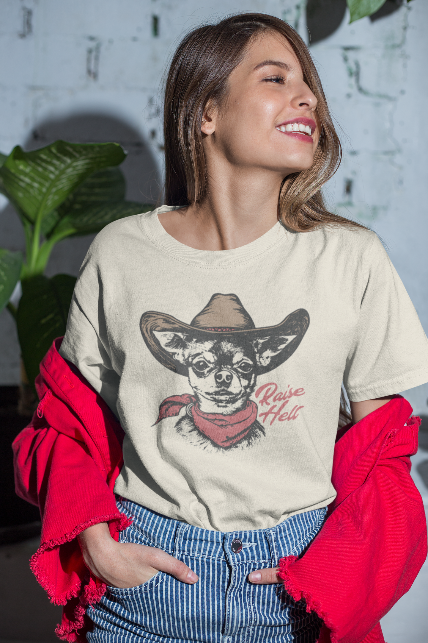 "Raise Hell" Cowboy Chihuahua Tee